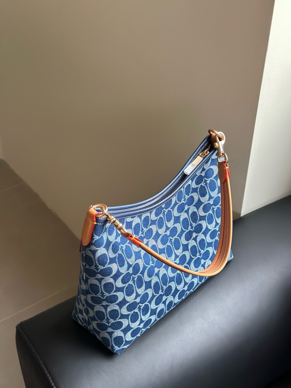 Coach Laurel Shoulder Bag In Signature Denim - Picture 7 of 9